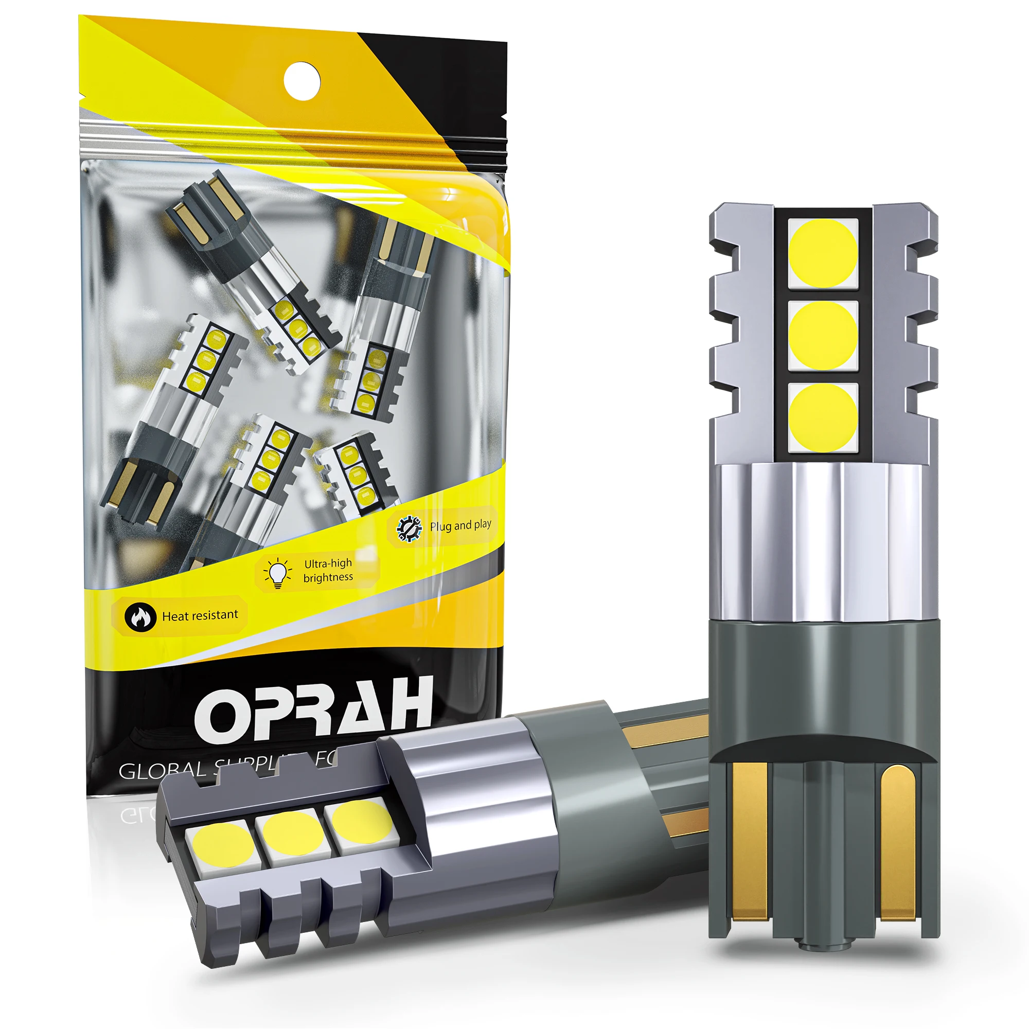 

2pcs T10 W5W 194 LED Bulb For Car LED Signal Light Canbus Free Error 3030 6SMD Car Interior Light License Plate Lamp White 6000K