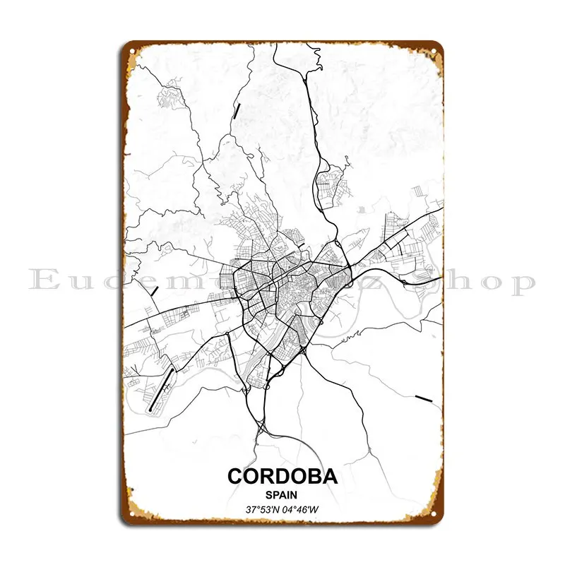 

Металлический плакат Cordoba в Испании для кинотеатра, Забавный Настенный декор для клуба, оловянный плакат
