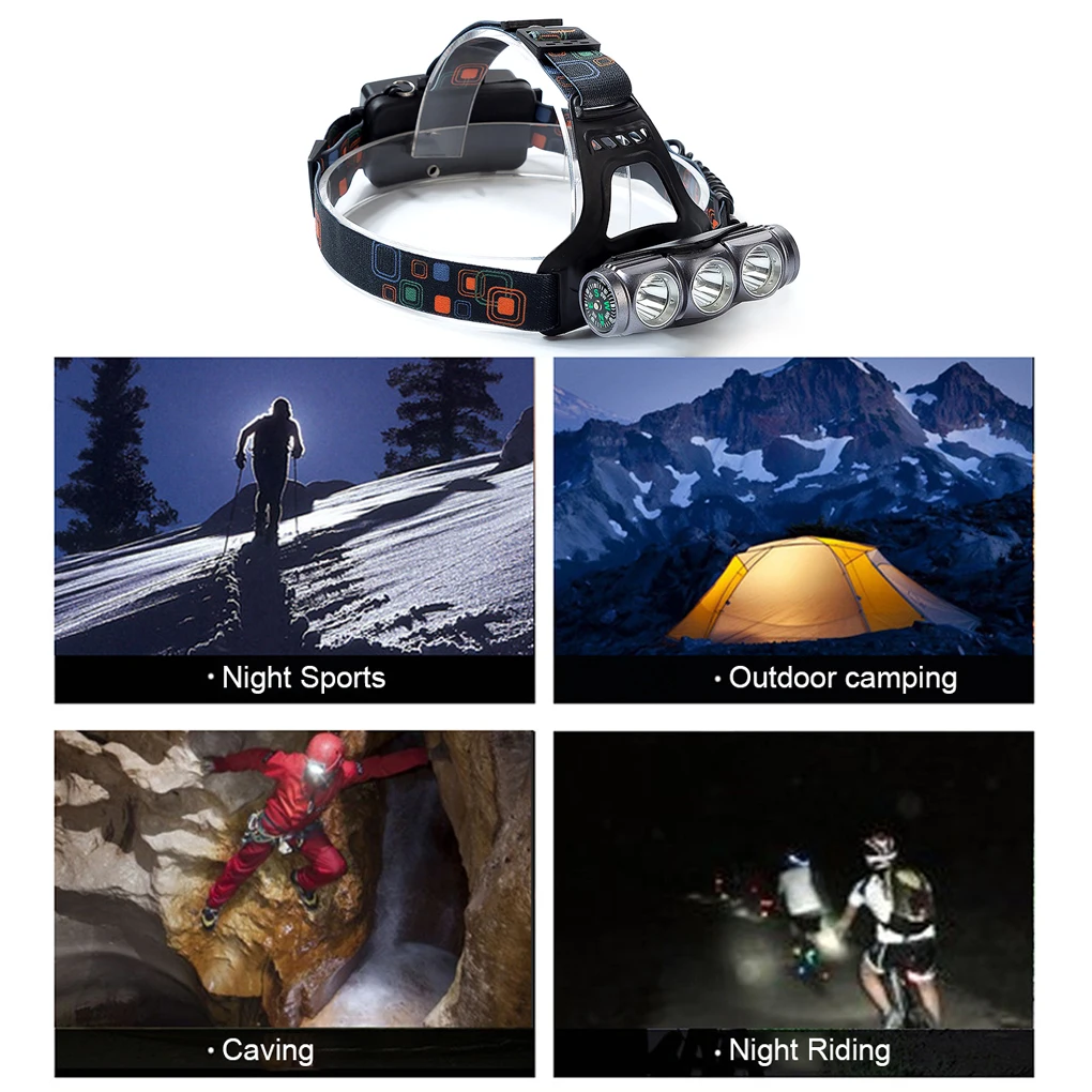 

Rechargeable Headlight Adjustable Headlamp Head Lamp Torch Searching
