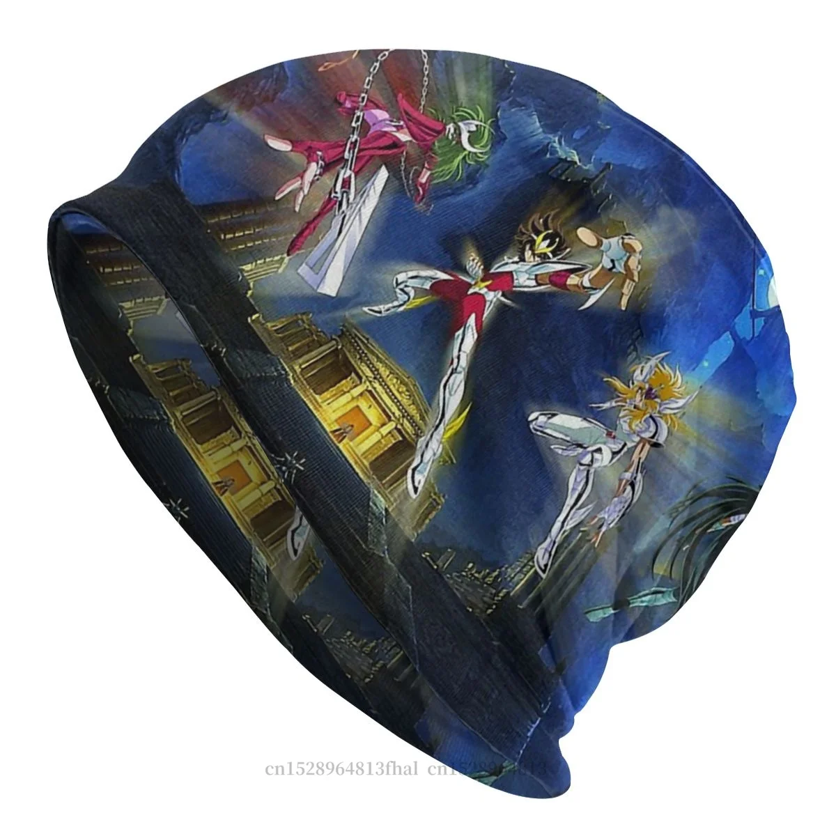 

Saint Seiya Advanture Anime Skullies Beanies Caps Knights Of The Zodiac Hat Winter Warm Bonnet Hats for Men Women