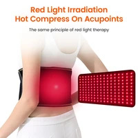 red infrared led light therapy belt 850nm 600nm back pain relief belt weight loss slimming machine waist heat pad massager