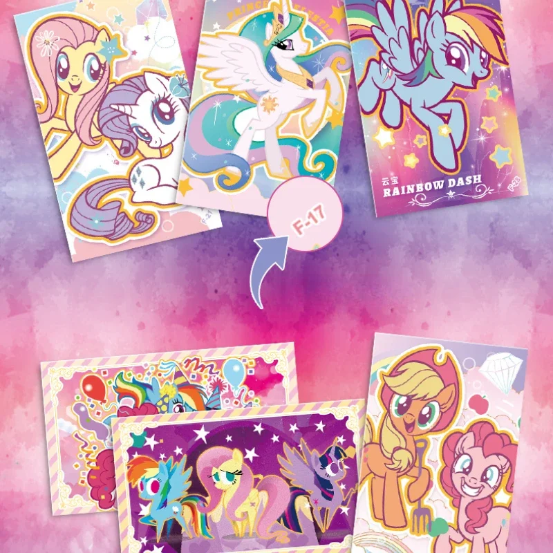 Hasbro My Little Pony милая вечерние коллекция наклеек периферийные карты игрушки для