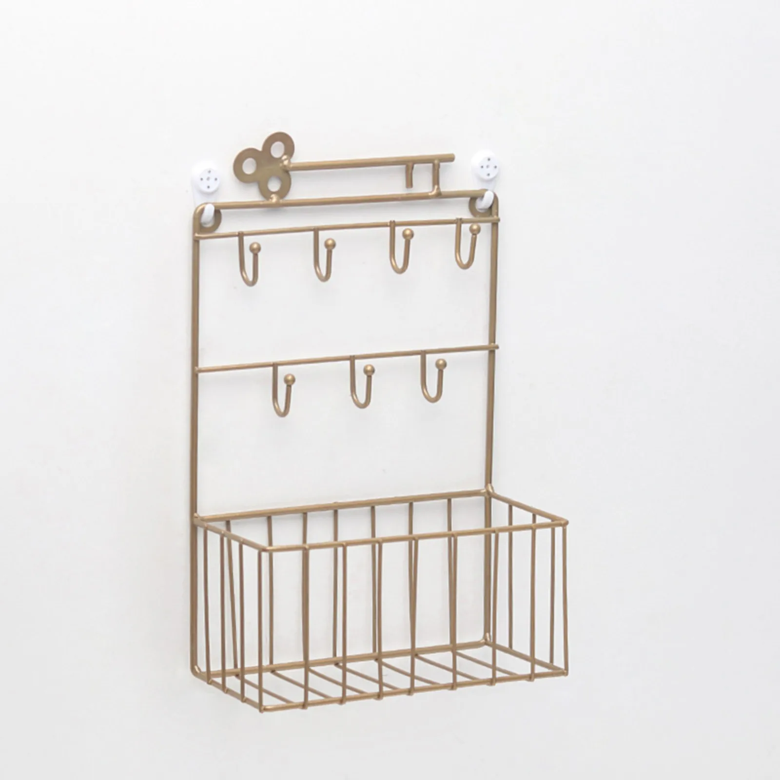 

Магнитный держатель для ключей, корзина для хранения, декоративная железная стойка для украшения кухни, спальни, ванной, офиса