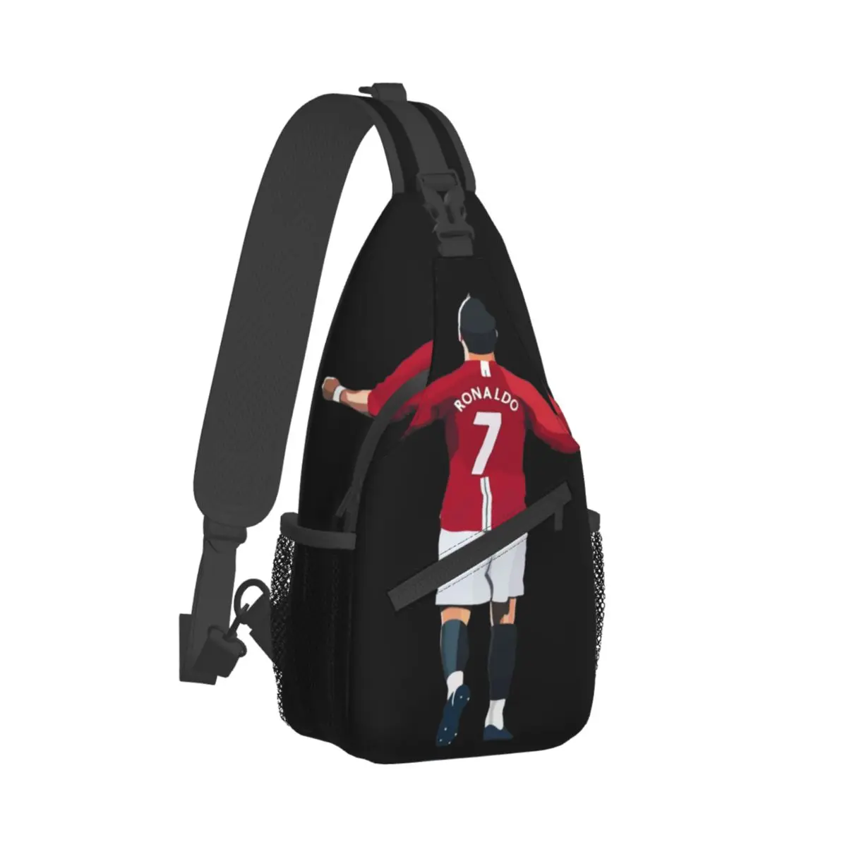 

Football Cr7 Power Cristiano Ronaldo Crossbody Sling Bag Cool Chest Bag Shoulder Backpack Daypack for Hiking Outdoor Travel Bag