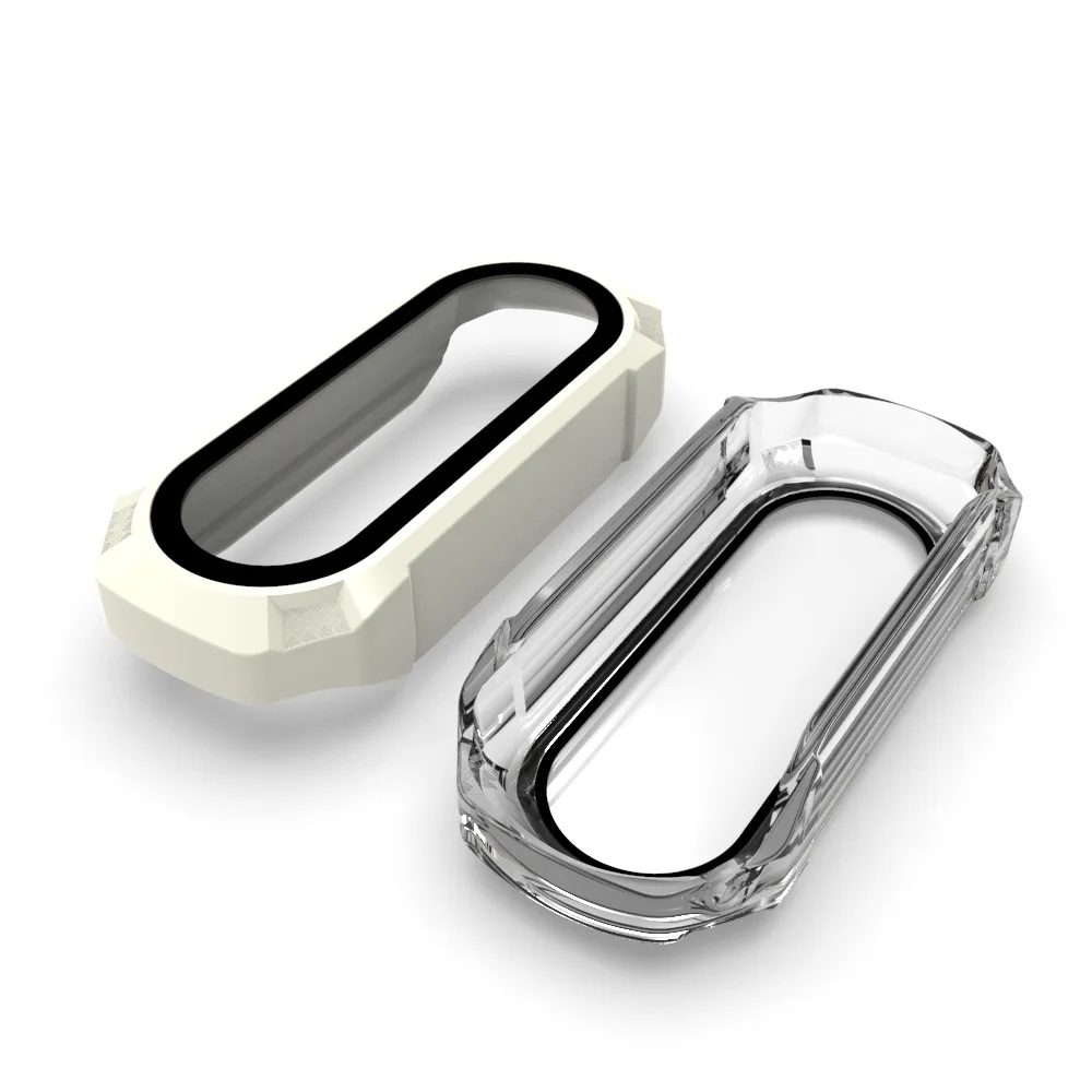 PC Hard Case + Glass for Xiaomi Mi Band 8 7 6 5 4 NFC Accessories Screen Protector Bumper Protective Case for Mi Band8 Miband8