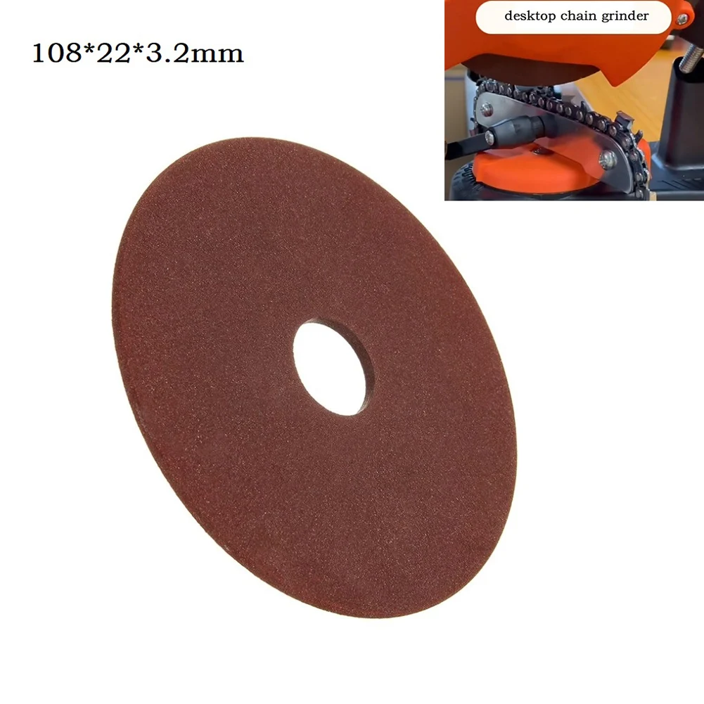 1Pc Brown Grinding Disc Electric Chainsaw Sharpener Polishing Diamond Grinding Wheel 108*3.2*22mm For 404 Chain Power Tools