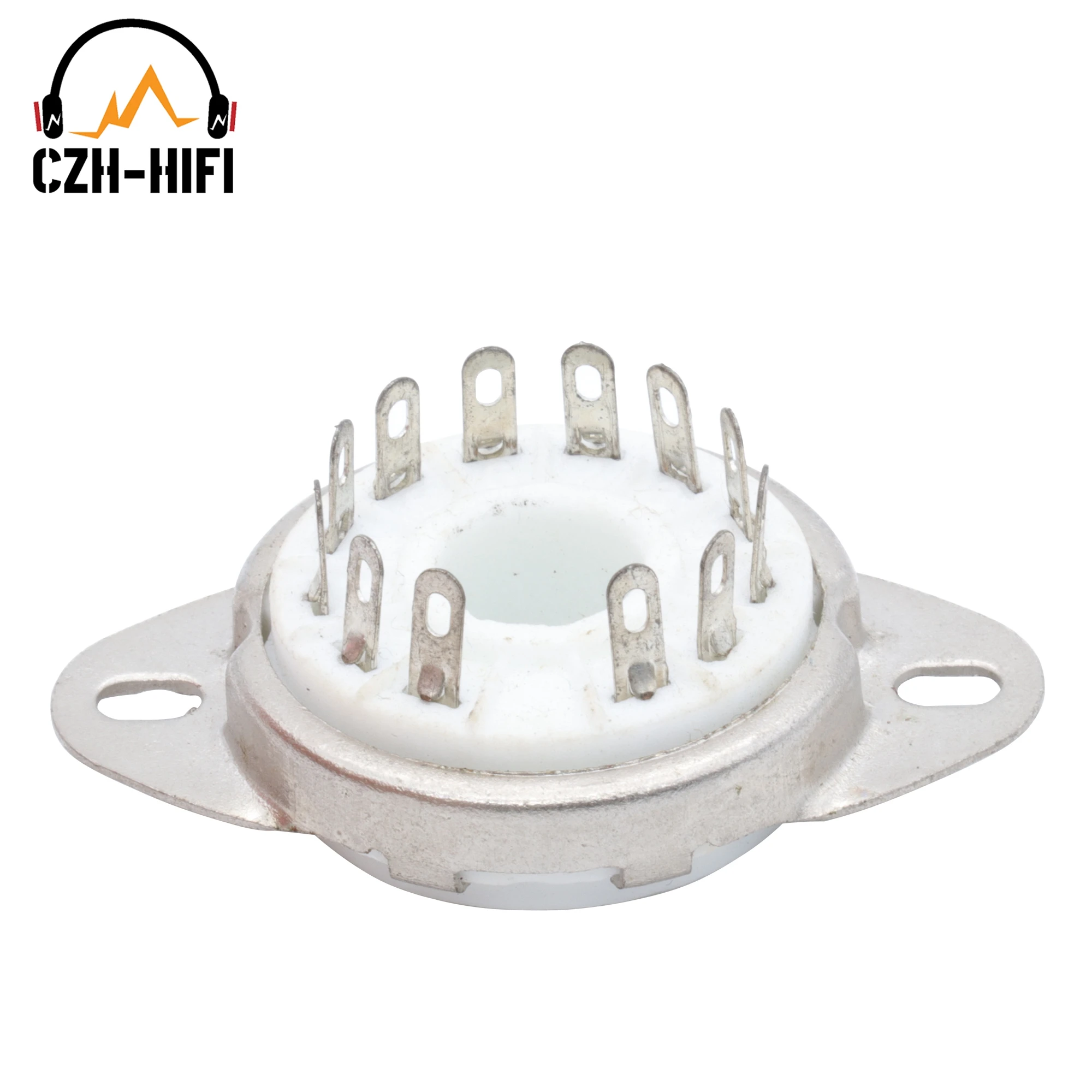 Фото 1pc 12pin B12C Ceramic Tube Socket Valve Base Power Lamp Jack for 50CA10,6CA10,6HF5,6C10 6JB5  6GE5 8GU7 8AC9 9MN8 6EA4 Audio №4