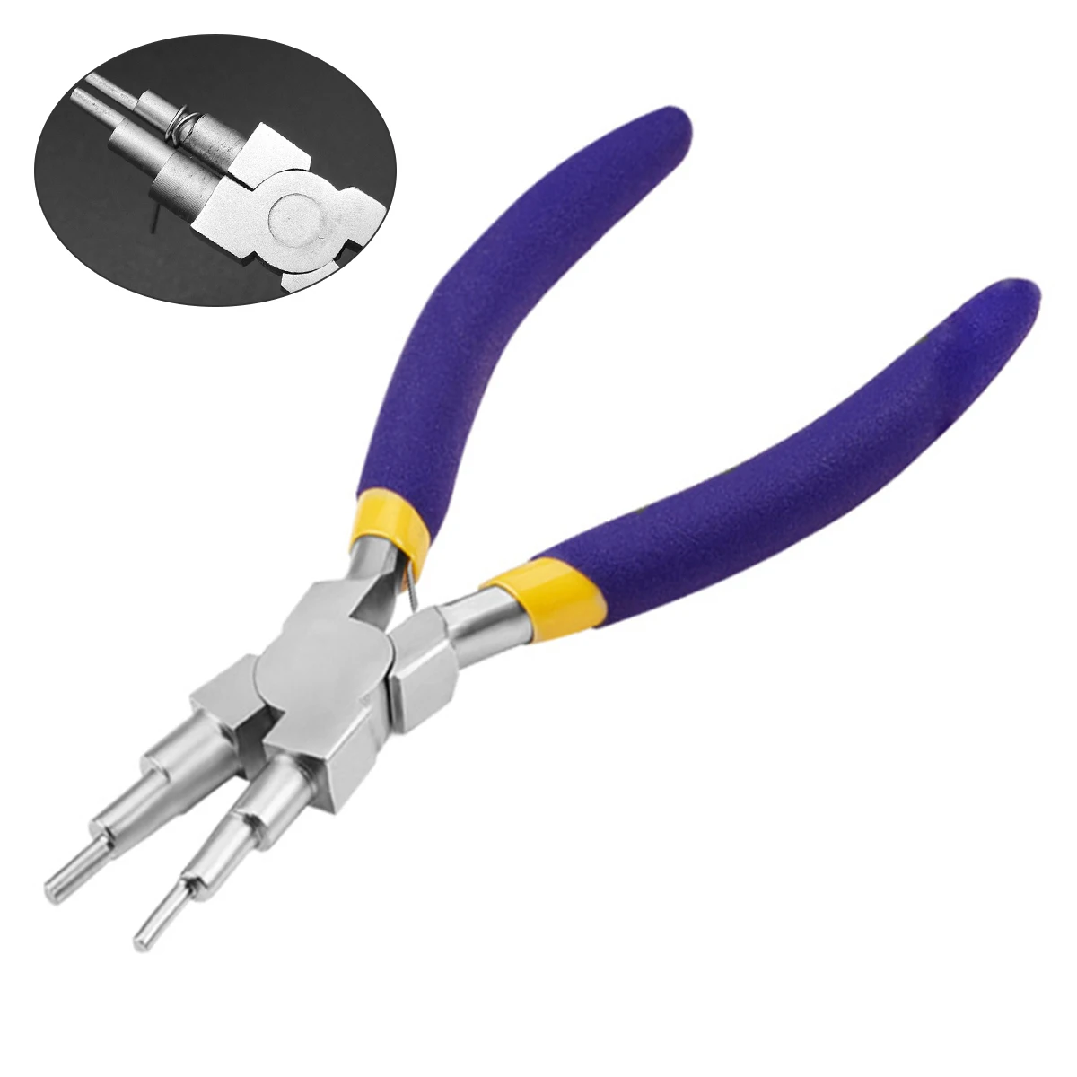 

6 in 1 Wire Wrapper Looping Forming Plier Carbon Steel Round Bent Nose Beading Making Repair Tools For DIY Jewelry Tools