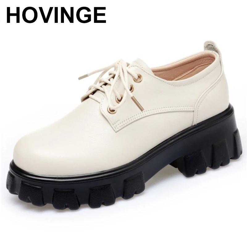 

Женские кожаные лоферы на платформе, повседневные туфли ручной работы с круглым носком, на шнуровке, с массивной подошвой, 2023