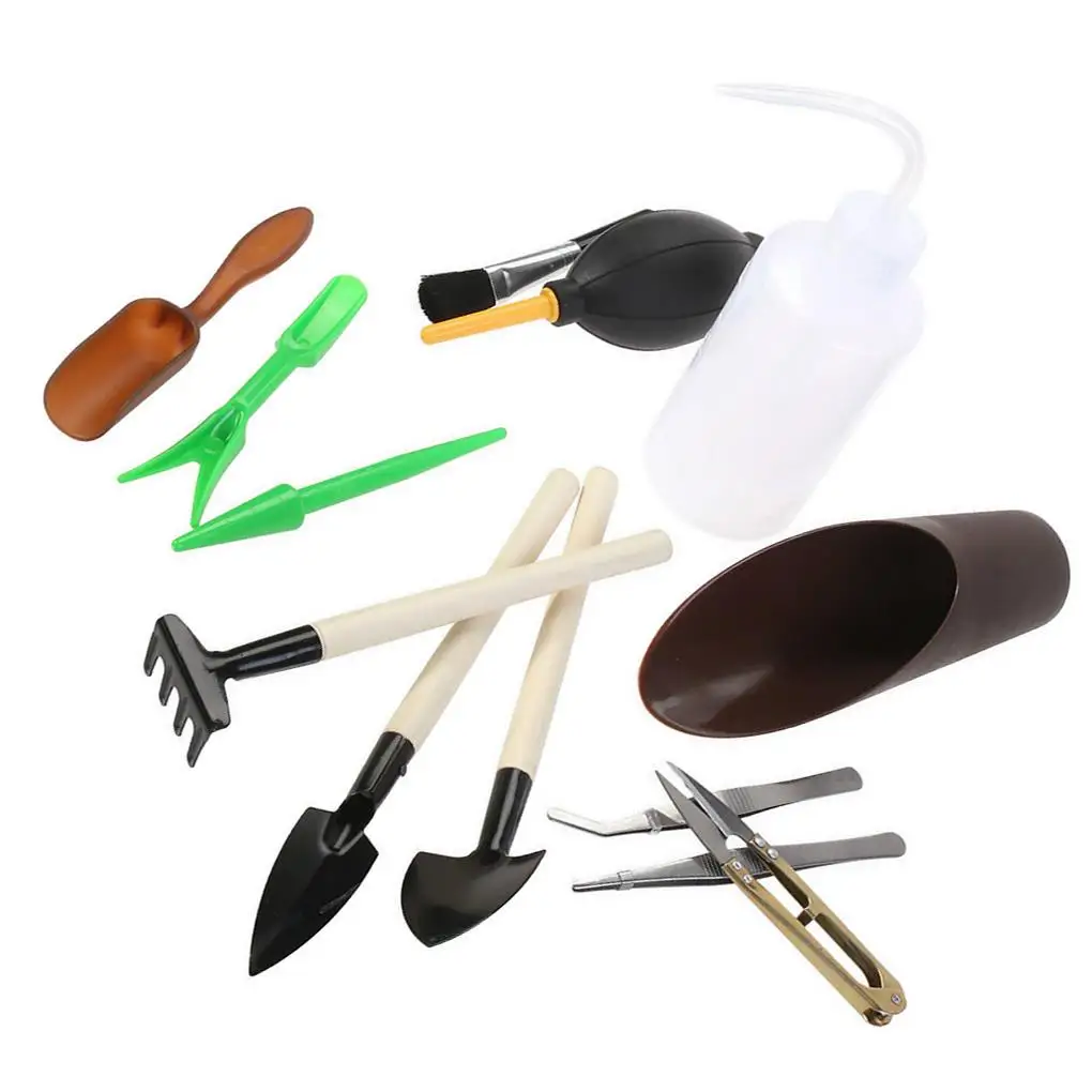 

13 Pieces/Set Horticulture Helper Mini Garden Tools Gardening Shovel Rake Watering Pot Brush tweezers Set