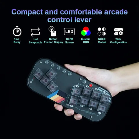 Flatbox Mini Hitbox V3 джойстик для Nintendo Switch/PC/PS4/PS3/MiSTer