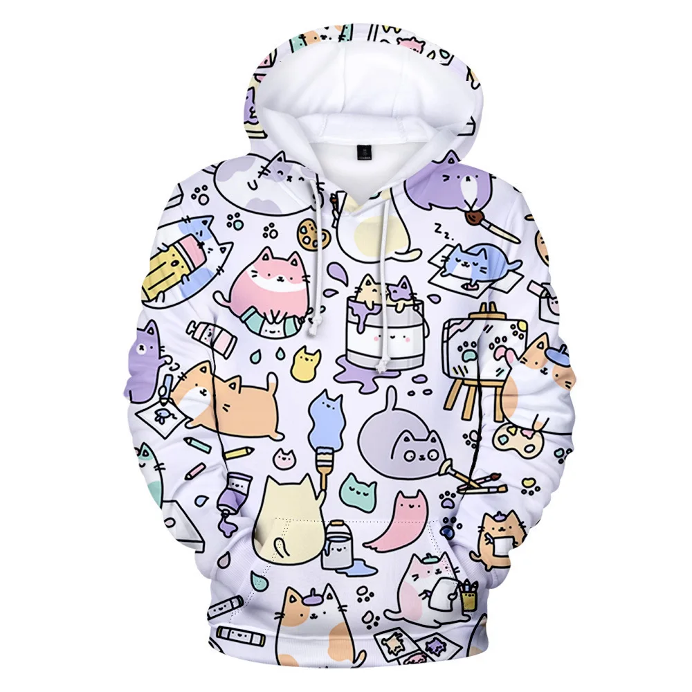 

Cartoon Cat 3D Digital Hoodies Sweatshirts Harajuku Men/Women Fashion Pullover Streetwear Casual Hoodie Hip Hop Clothing Casual
