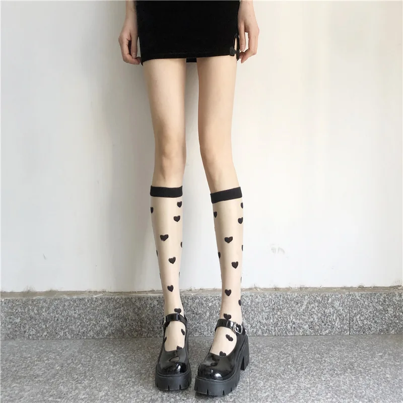 

Fashion Lolita JK Woman Clothes Heart Sock Women Stockings Cute Kawaii Harajuku Women's Socks Hosiery Underwear
