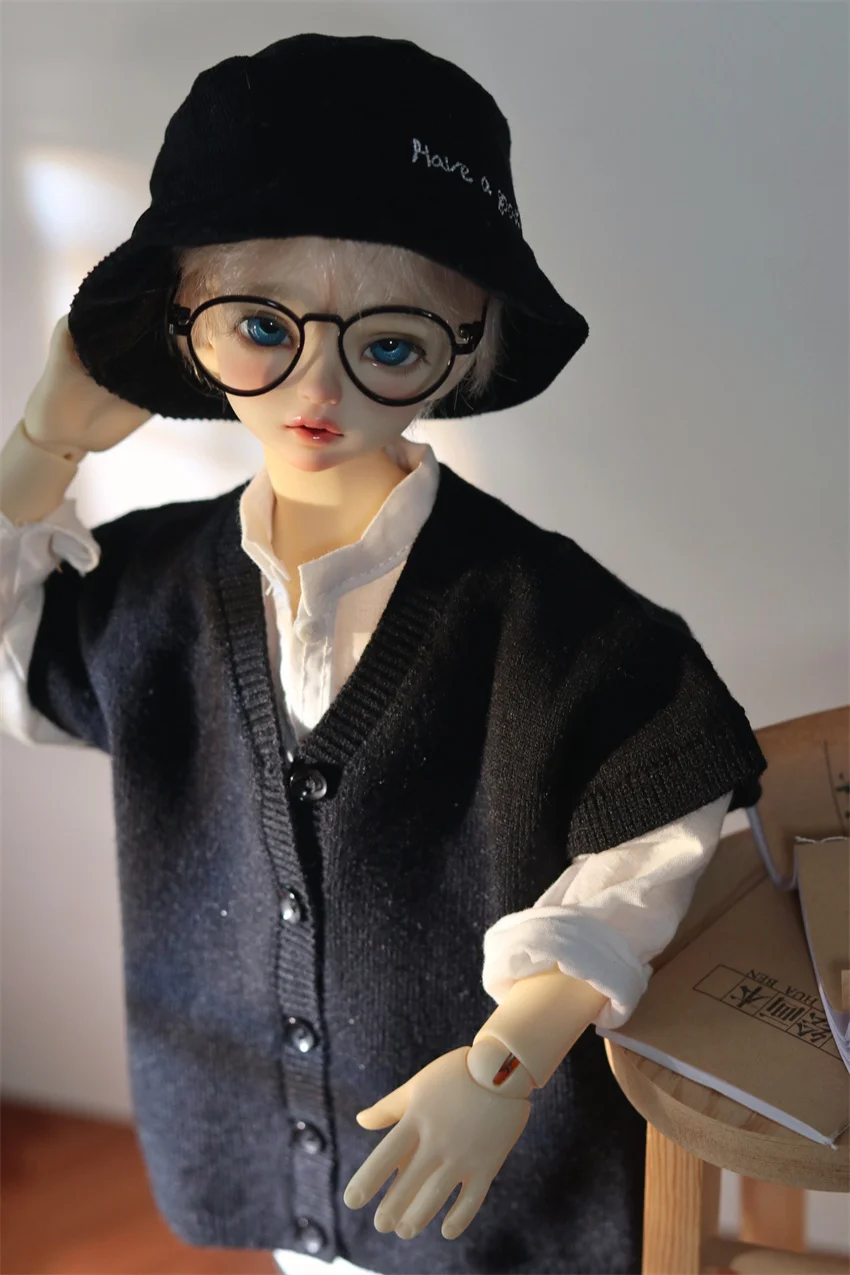 Одежда bjd 1/4 1/6 вязаный кардиган jk униформа повседневный свитер пальто (без куклы)