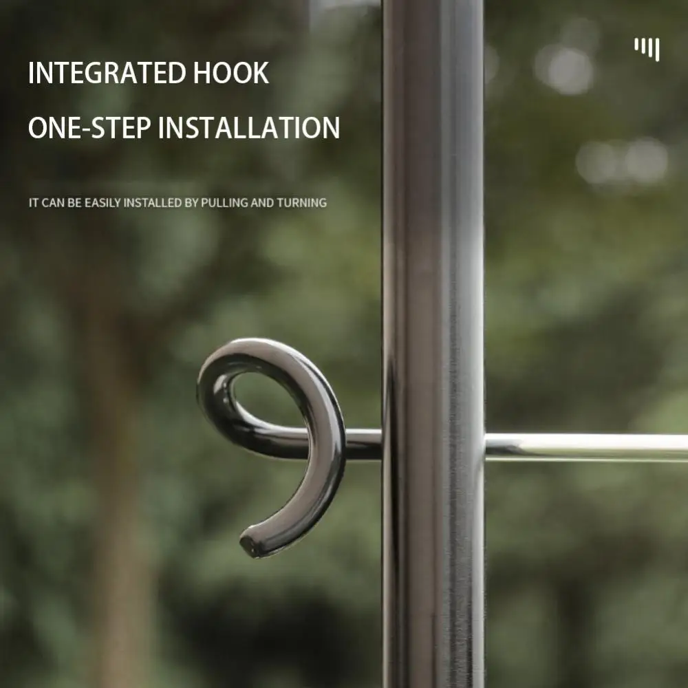 

Outdoor Camping S-shaped Pole Hook Portable Pole Hooks Non Slip Hook Multifunctional Pig Tail Stainless Steel Storage Hook Tools