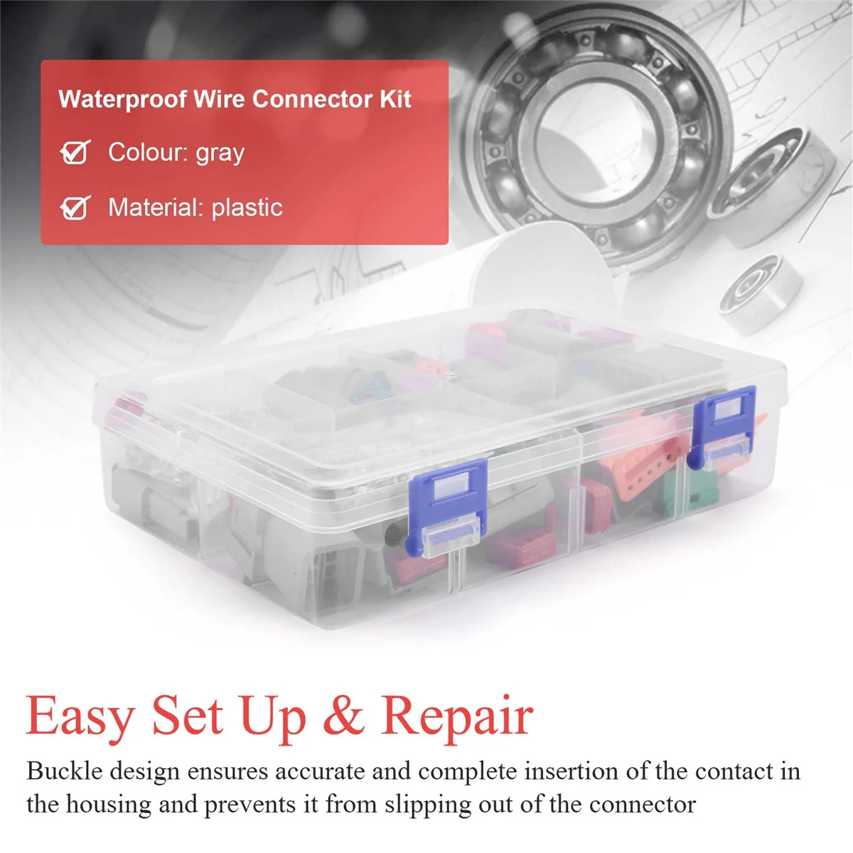 Разъем для электрического провода 8 комплектов 2 3 4 6 12 контактов набора