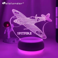 custom 3d lamp airplane hologram baby night light cool name customization nightlight table lamps desk decoration bedside lamps
