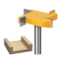 cnc spoilboard surfacing router bit 12 7mm shank 4 edge t type slotting cutter carbide tipped slab flattening and bottom