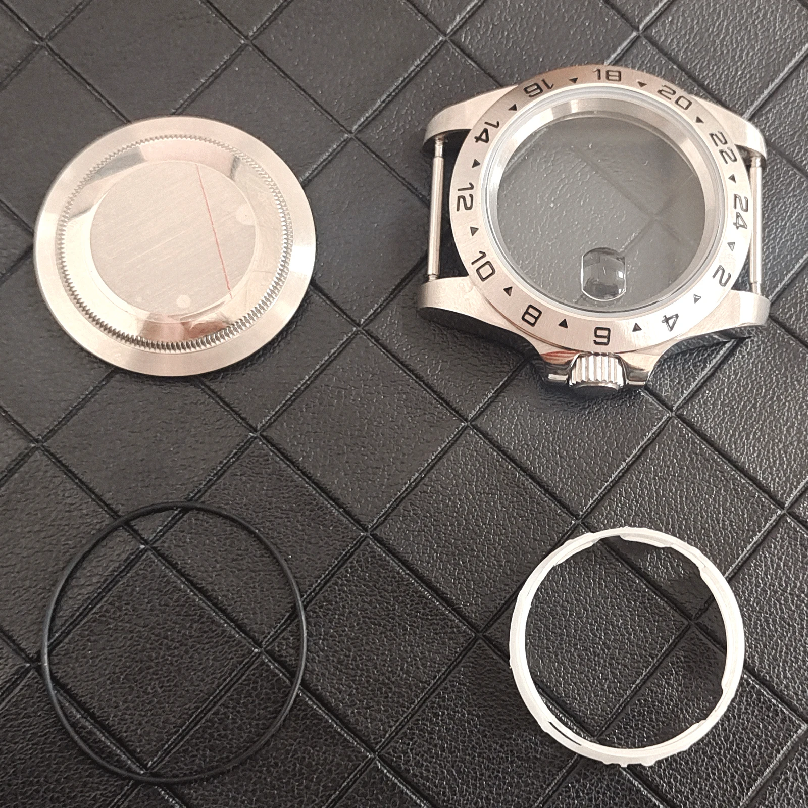 40MM Mineral Glass Watch Case for 8215 8205 8200 821A 2813 3804 Movement Case Watch Accessories