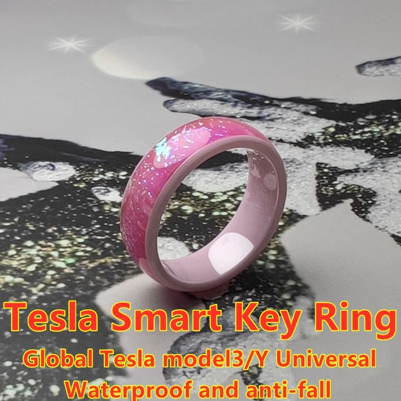 Smart Ring Car Key Ceramic Ring for Model 3 and Model Y to Replace Key Card Key fob Tesla Model 3 / Y All Year woman