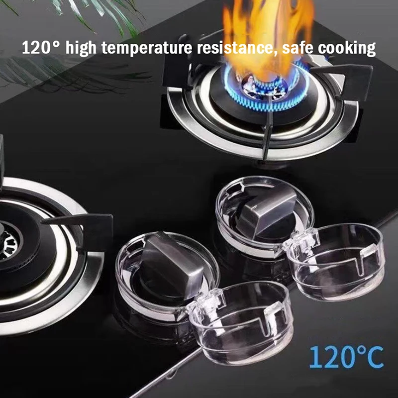 

2Pcs Kitchen Oven Gas Cooker Button Cover Knob Control Switch Protective Cover Protector Security Lock Child Protection