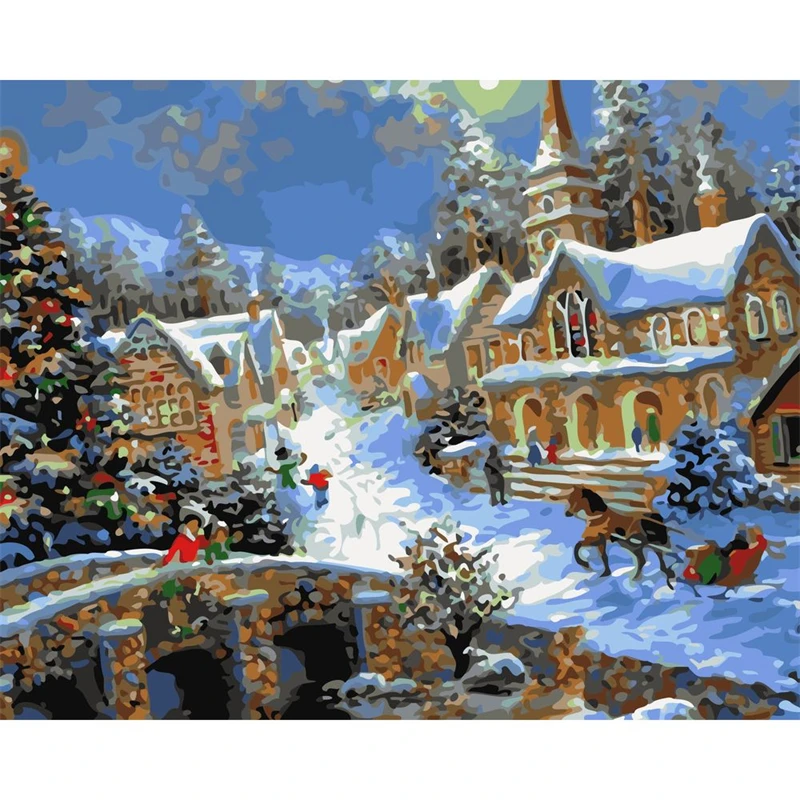 

No.861 Painting By Numbers DIY Oil Coloring Paint By Numbers Set Gift Drawing By Numbers Canvas Decor New Arrivals