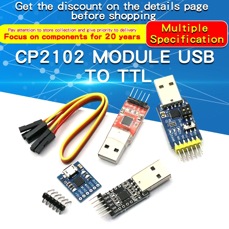 Плата для обновления модуля UART TTL CP2102 USB к микроконтроллер STC с последовательным