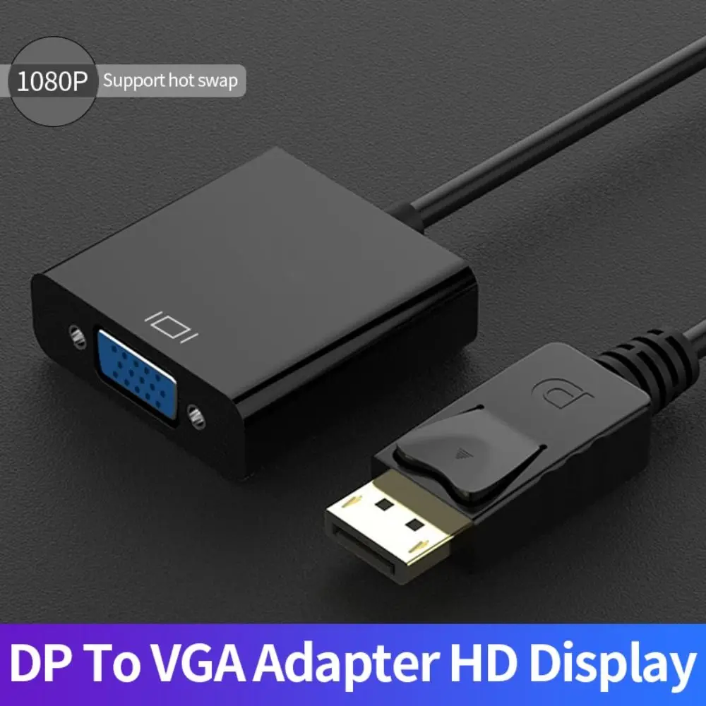 

DTV Converter Durable TV HDVD Projector Cable DP to VGA Laptop Adapter Universal