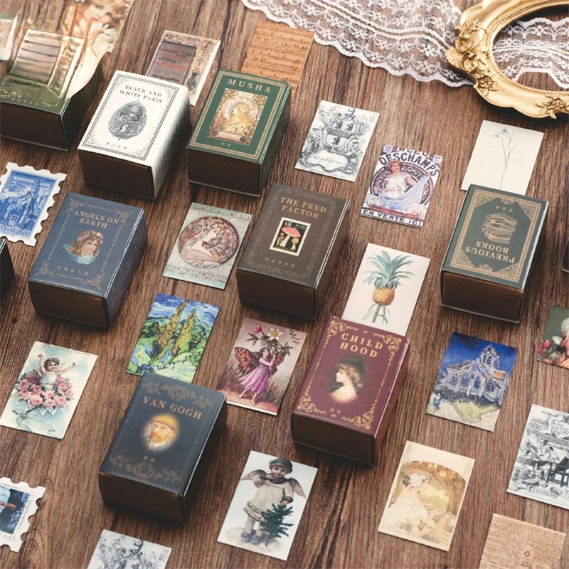 

100pcs/box Vintage Story Kraft Paper Scrapbooking/Card Making/Journaling Project DIY Diary Decoration LOMO Cards