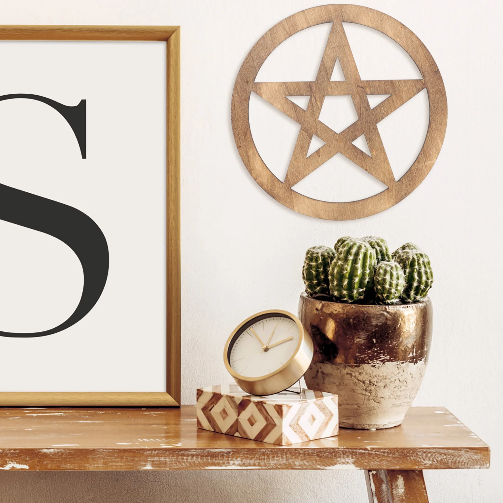 Украшение пентаграммы для отеля практичное деревянное украшение алтаря