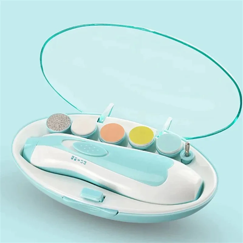 Baby Electric Nail Trimmer Kid Nail Polisher Tool Infant Manicure Set Newborn Clippers Toes Fingernail Cutter Trimmer Baby Care images - 6