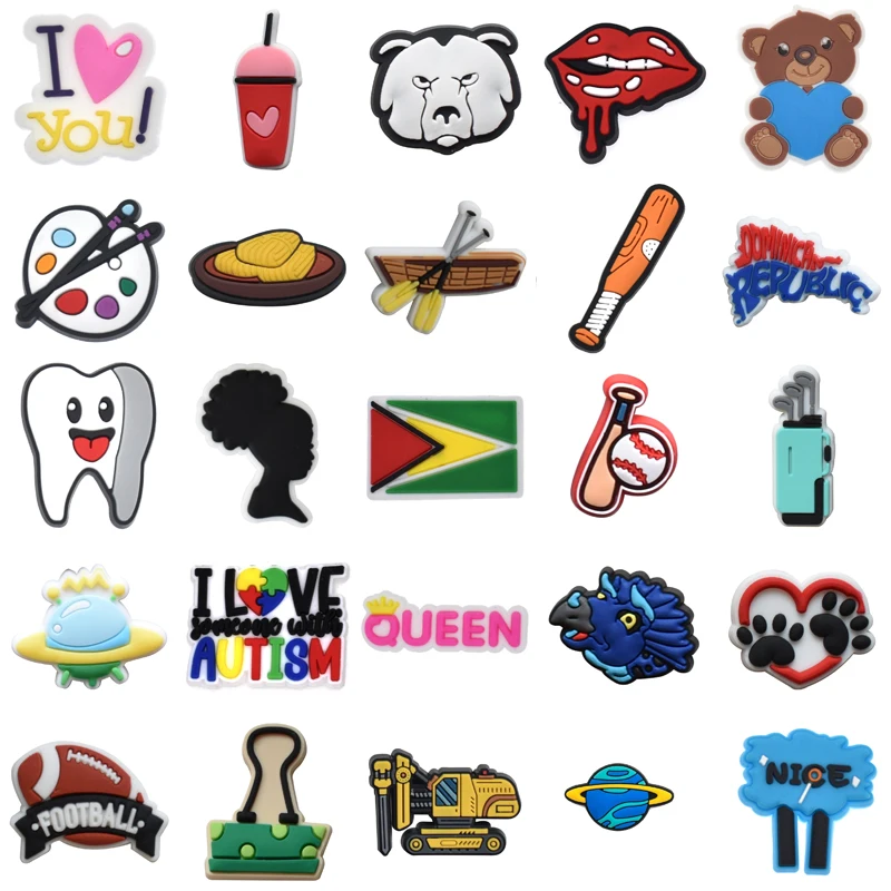 

Gifts Wholesale Bulk Packs Girl Women Charm Kids Shoe Charms Men Set Jeans Boy Para Pins Decorations for Crocs Shoes Accessories