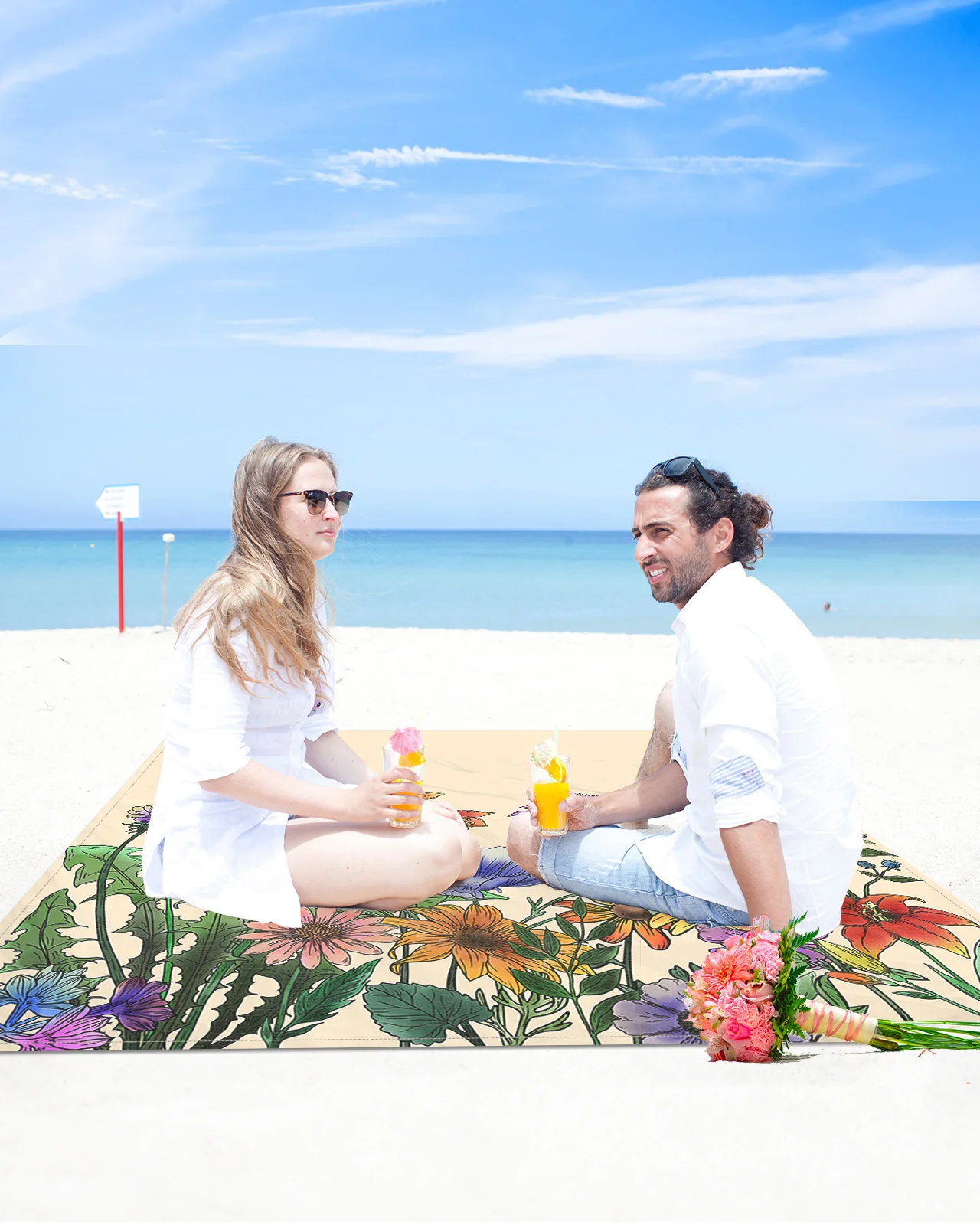 

Водонепроницаемый Пляжный коврик для пикника, с принтом