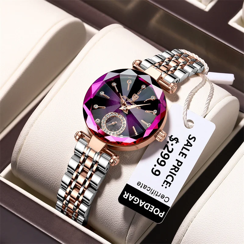 Luxury Watches For Ladies Top Brand Stainless Steel Waterproof Quartz Female Wrist Watch Relogio Feminino Girl Gift+Box