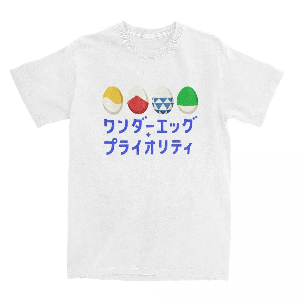Novelty Wonder Egg Priority The Four Egg T-Shirts for Men Round Neck 100% Cotton T Shirts Anime Short Sleeve Tee Shirt Plus Size