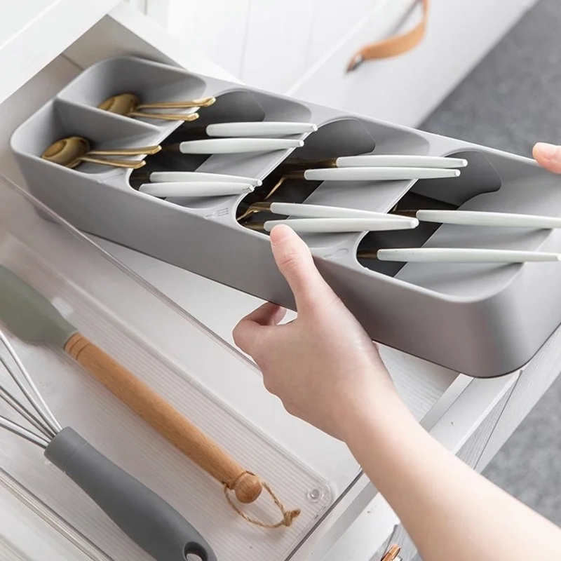 Spoon Storage Box Cutlery Tray Knife Holder And Fork Tableware Organizer Plateau Block Kitchen Tool