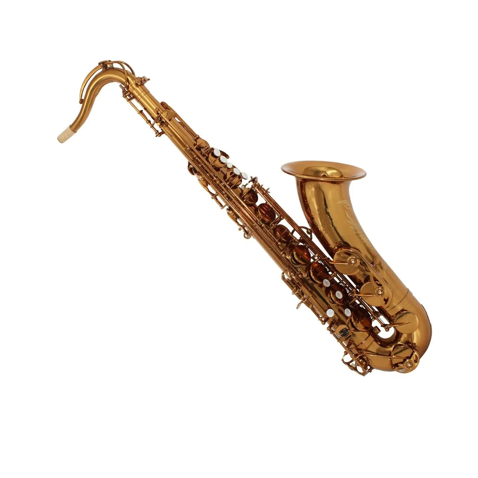 

music dark gold lacquer tenor saxophone Mark VI type no F# by PC case