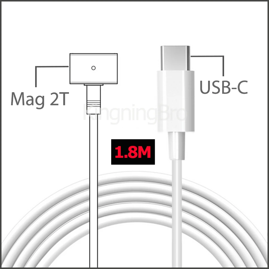 USB C Тип к T тип L кабель для MagSaf * 1 2 адаптер MacBook A1278 A1502 A1398 A1466 45 Вт 60 85 зарядный |