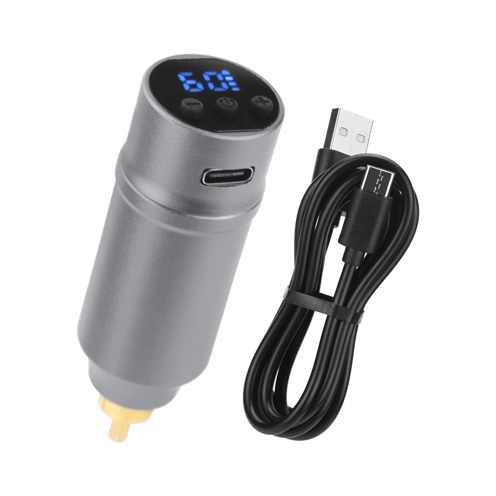 

Power Supply Battery-operated Rotary Adapter Tattoos Supplies Highly Effective Wireless Connector Rechargeable Machine Black