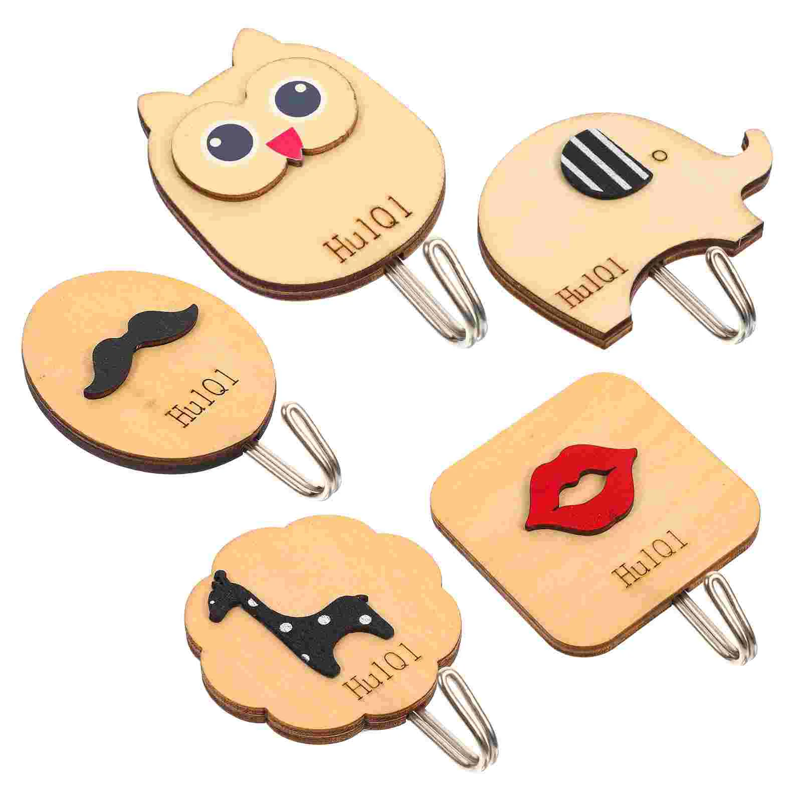 

Hooks Wall Hook Towel Hanger Adhesive Decorative Sticky Mountstick Bathroom Kids Mounted Wooden Hat Bath Bedroom Key Coat Door