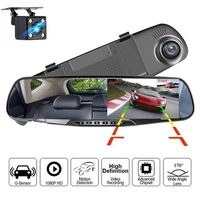 rearview mirror dvr driving recorder car dual lens video recorder cars night front and rear camera driving recorder