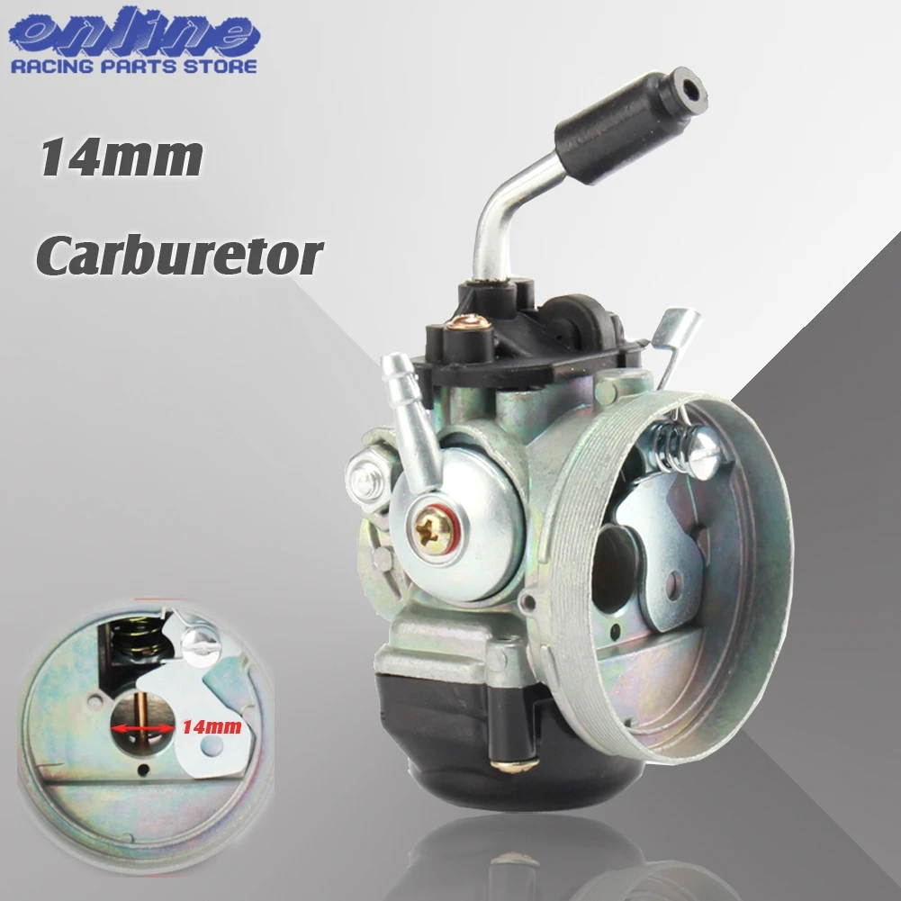 

Motorcycle 14mm Carburetor 37cc Water Cooled Carb For 43 47cc 49cc 2-Stroke Mini Pocket Dirt Pit Bike ATV Quad Accessories