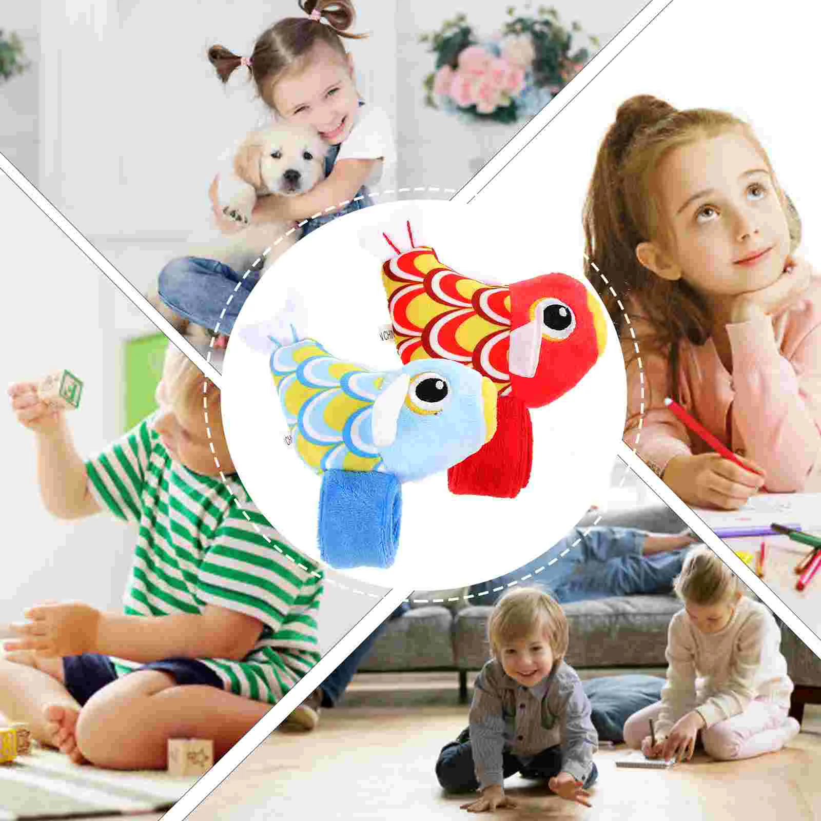 

2pcs Kids Bracelets Slap Bracelets Stuffed Bracelets Party Slap Bracelets for Party Children Kids Gift