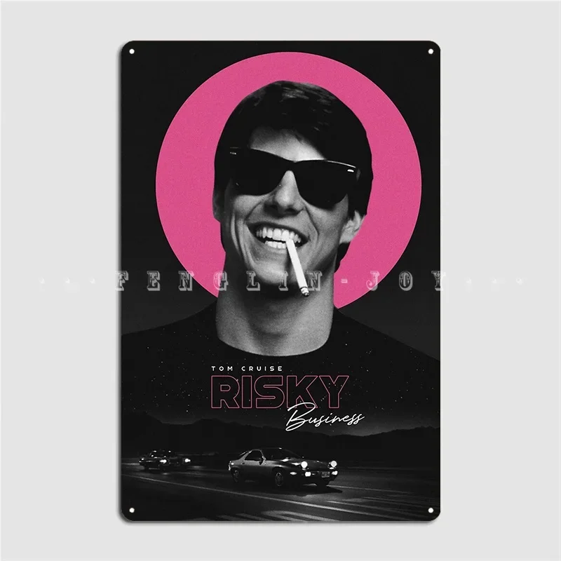 Фото Металлическая вывеска Risky Business Club Home Club Bar Дизайн тарелок Оловянная вывеска Плакаты №2