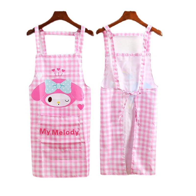 

New Cartoon Cinnamoroll Pompom Purin Kuromi Home Kitchen Apron Cute Girly Heart Waterproof and Oil-proof Cooking Blouse