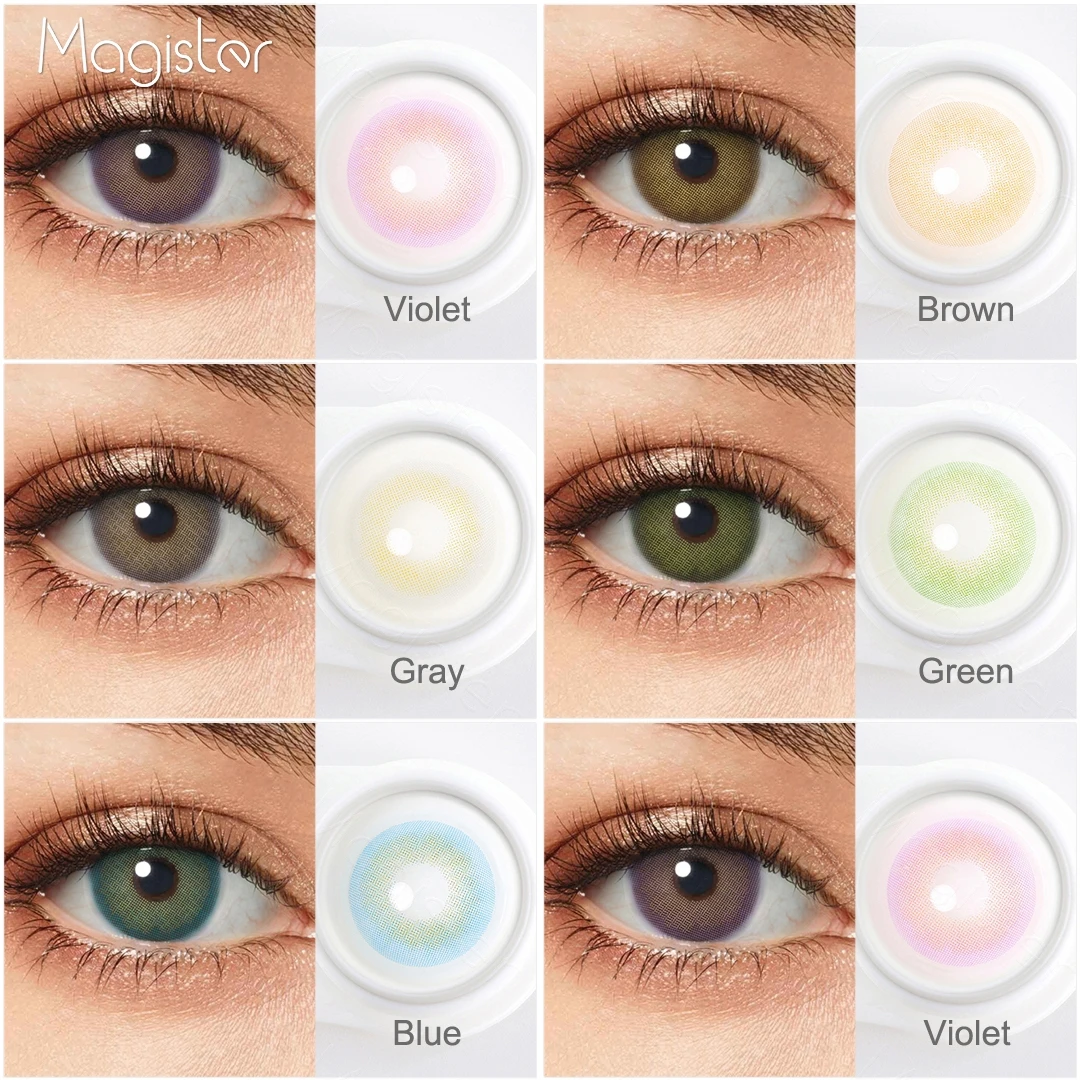 

Magister Color Contact Lens For Eyes Natural Colored Eye Lenses 1 Pair Yearly Beautiful Pupil Cosmetics Brown Gray Contact Lens