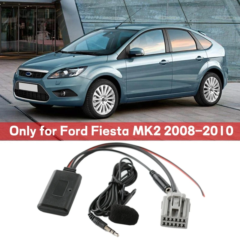 

Car Bluetooth Module AUX Audio MIC for Ford Fiesta MK2 2008-2010 Radio Stereo Aux Cable Adapter Wireless