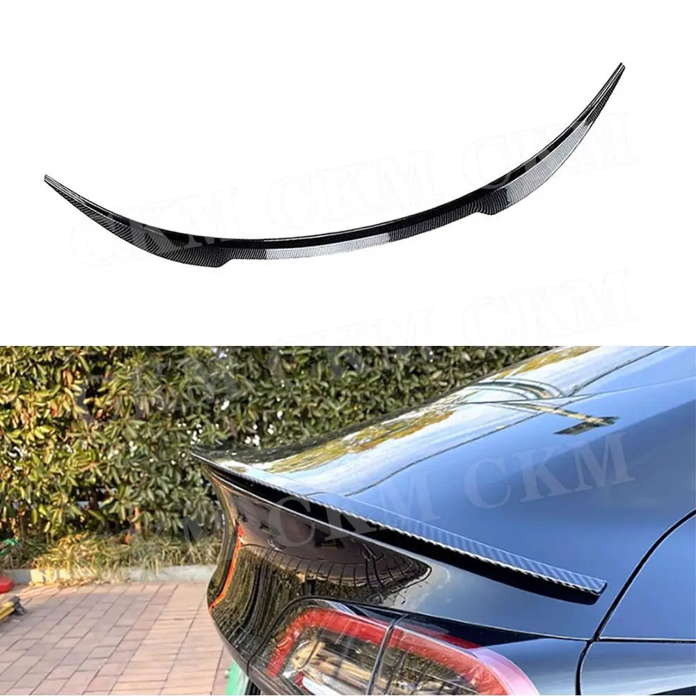 

Car Rear Trunk Duck Spoiler Wing Lip Bodykit Accessories for Tesla Model 3 Max Rear Boot Decoration Lip Styling