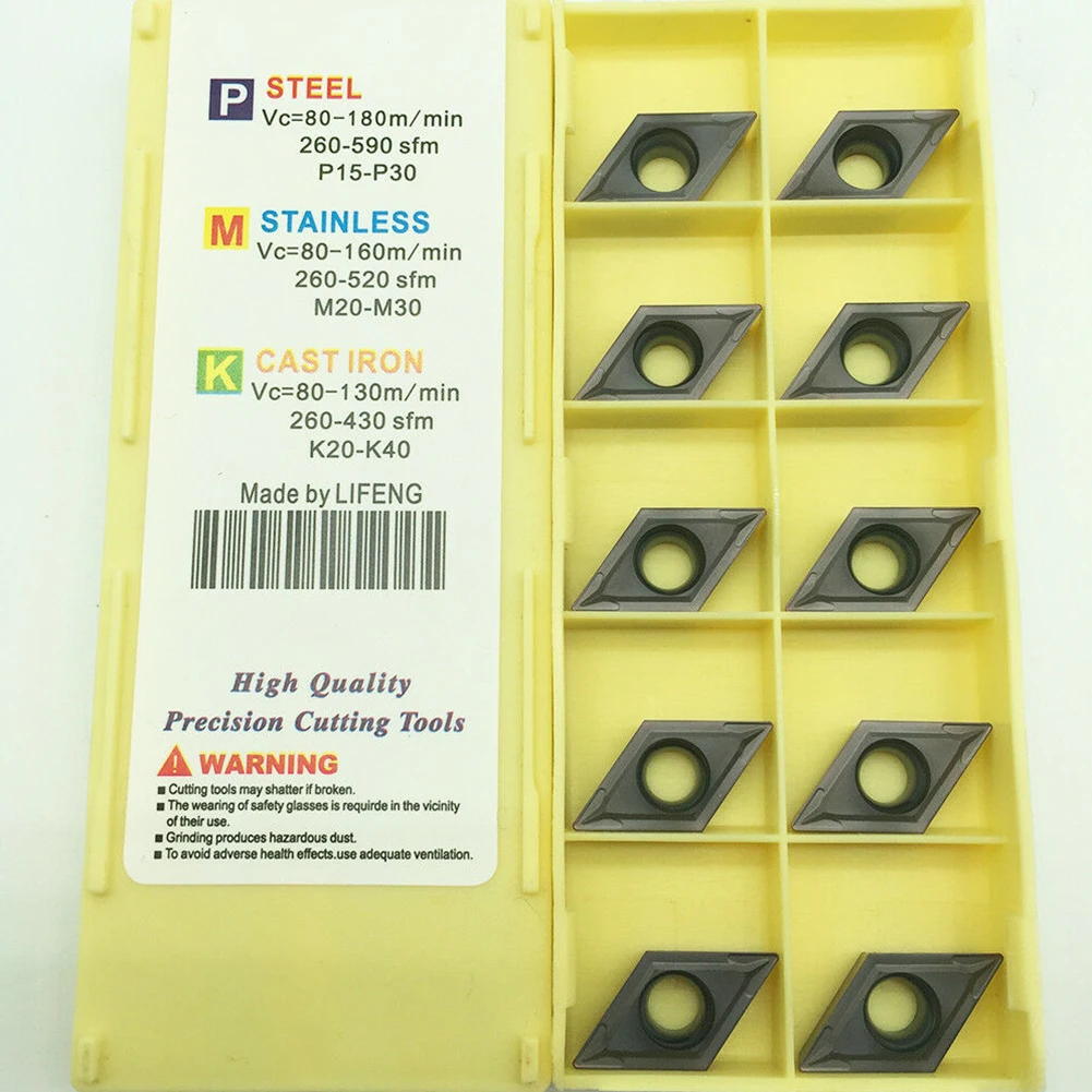 10 шт. DCMT11T304 LF6018 DCMT32.51 твердосплавная токарная вставка с ЧПУ для сменных
