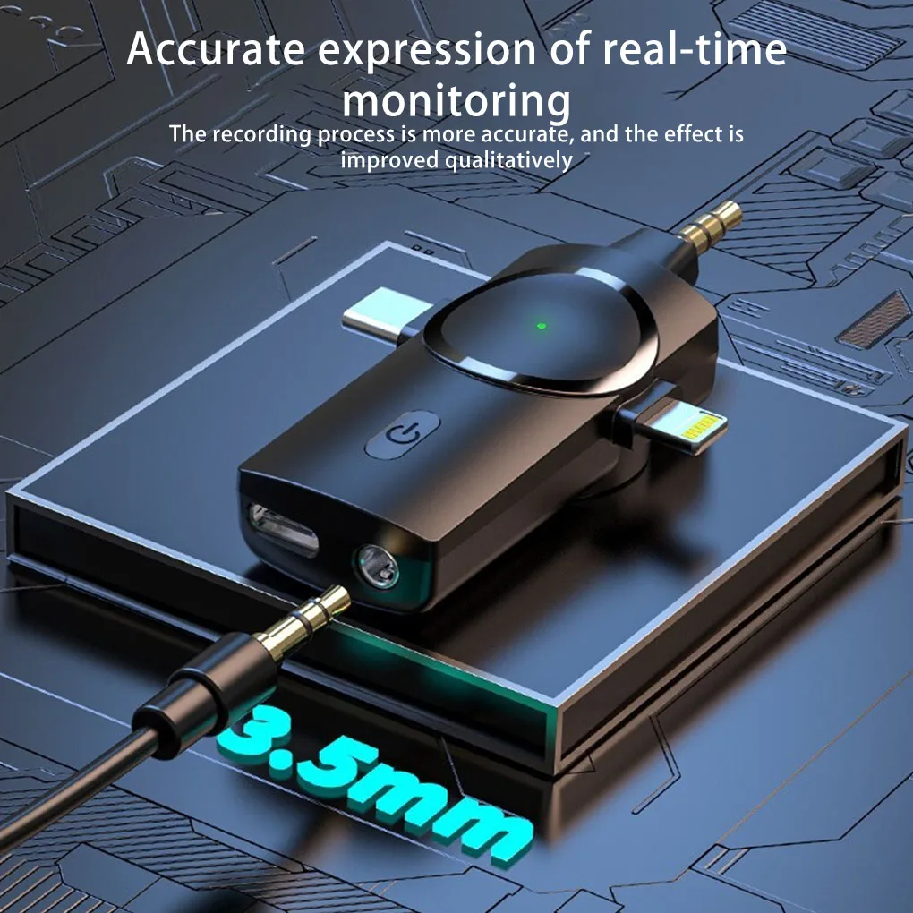

Wireless Clip On Microphone Mic Type-C Reverberation for Smartphone Tyle 1